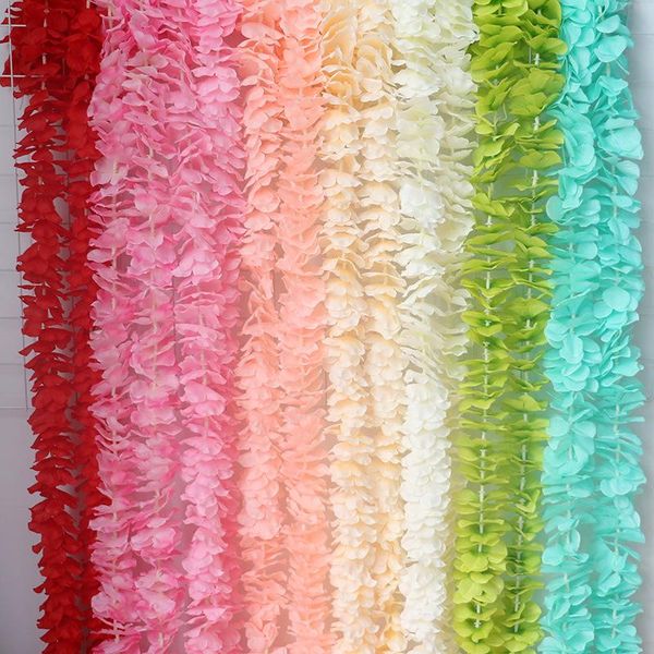 

decorative flowers & wreaths artificial flower belt wedding string hydrangea decoration wisteria rattan orchid