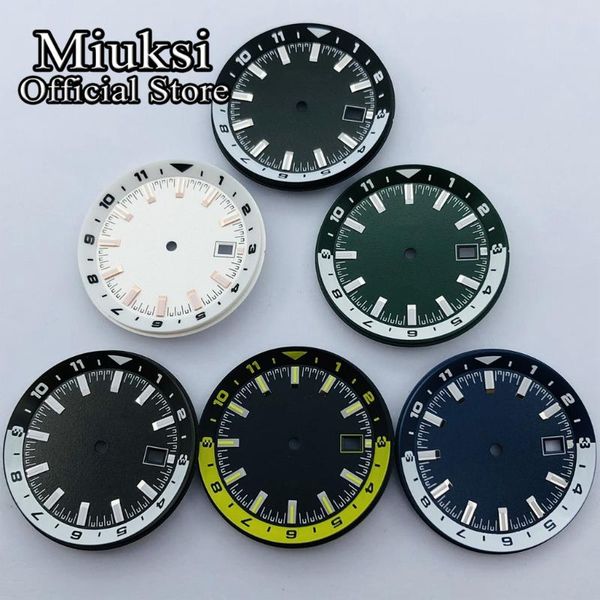 

repair tools & kits miuksi 36.5mm black white green blue sterile dial luminous fit nh35 nh36 movement