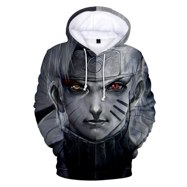 

men's hoodies & sweatshirts 2021 selling japanese anime kakashi 3d hoodie and women's cartoon shirt cool harajuku clothes factory, Black