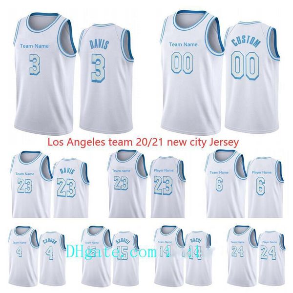 

2020 2021 los 23 angeles jersey anthony 3 davis alex 4 caruso 6 mens youth kids kyle 0 kuzma white basketball jersey, Black;red