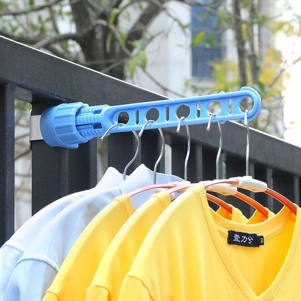 

hangers & racks window frame clothes hanger portable indoor 5-holes drying rack bathroom housed easy-install hanging rail