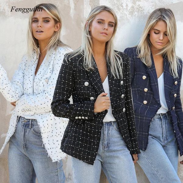 

women's jackets woolen plaid jacket women spring winter short fashion fragrance style lapel warm coat trend, Black;brown
