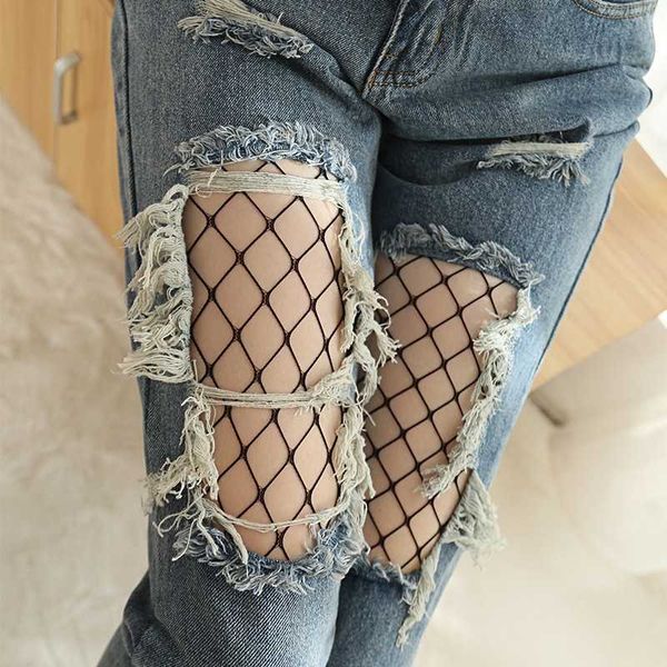 Sexy Fishnet нейлоновые женщины черные колготки мода пустые вне сетки колготки женские девушки чулки клубов hosiery 211201