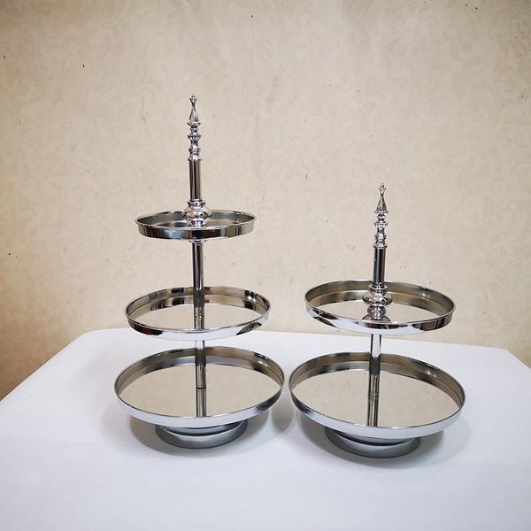 

baking & pastry tools arrive cake stand plate 2 &3 tiers mirror surface set