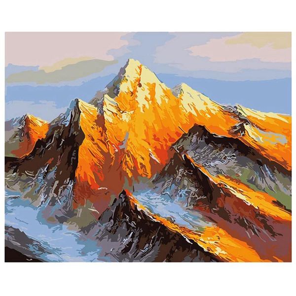 

paintings fsbcgt mountains pictures oil painting by numbers for adults drawing on canvas diy coloring number home art decor