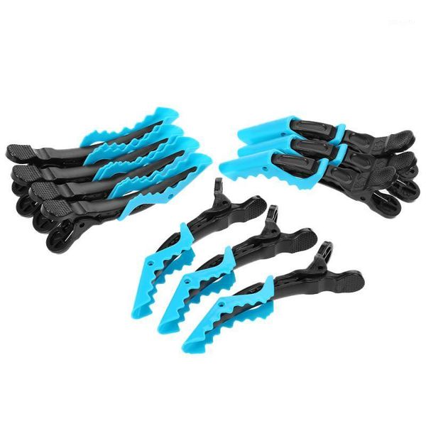 

10pcs hair sectioning grip clips croc hairdressing cutting clamps salon styling1