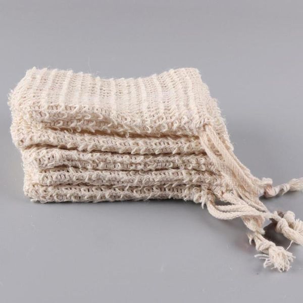 

storage bags 20pcs/set drawstring soap bag elastic cotton flax easy to foam skin-friendly pouch for home