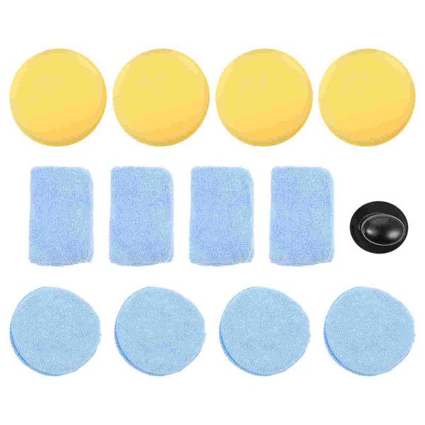 

car sponge 13 pcs waxing polishing towels hand-held cleaning pads (assorted color)