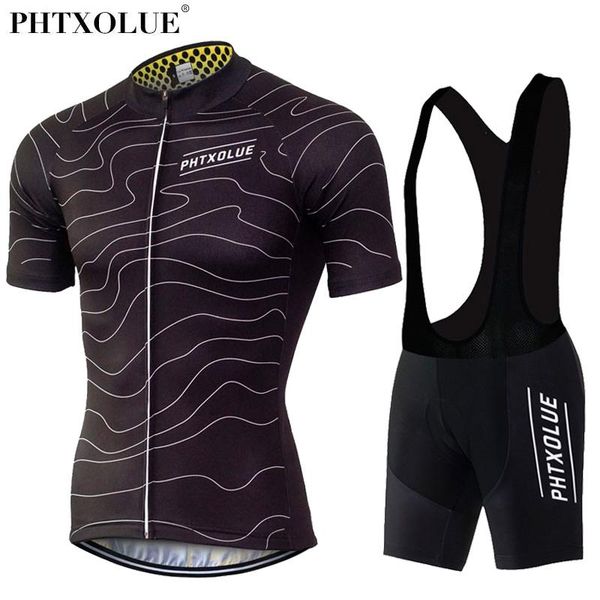 

phtxolue breathable pro cycling sets summer mtb clothes short bicycle jersey clothing ropa bike wear racing, Black;blue