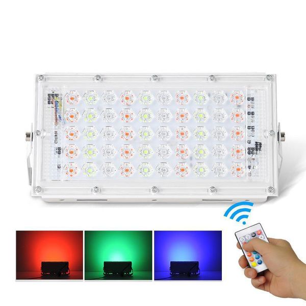 

rgb led floodlight outdoor waterproof lightweight spotlight with remote control floodlights