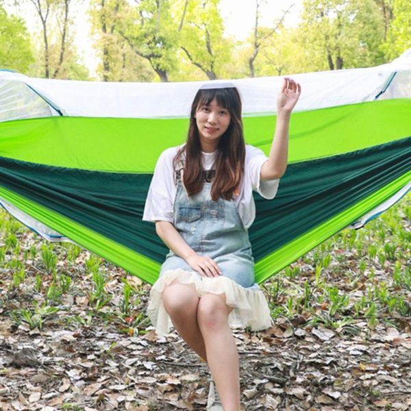 

tents and shelters camping hammock with mosquito net double travel hammock,backpacking portable parachute ring strap