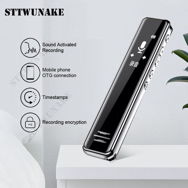 

digital voice recorder sttwunake mini dictaphone small sound activated recording meeting class pen audio