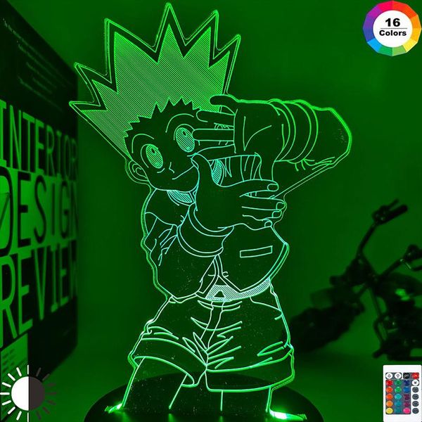 

night lights kids light gon ss figure led battery powered nightlight for child bedroom decor 3d lamp anime x gift