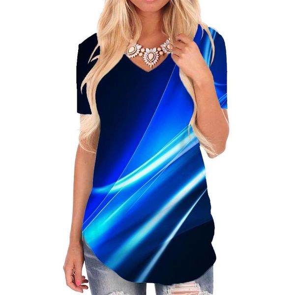 

women's t-shirt giyu brand abstract t shirt women print art funny shirts harajuku v-neck tshirt womens clothing fashion, White