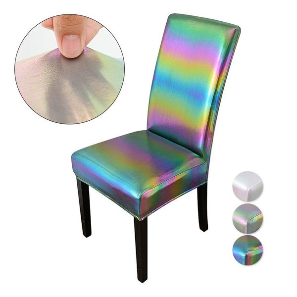 

chair covers waterproof dining pu leather slipcovers for wedding banquet el bedroom oil proof seat protector home decor