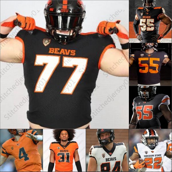 

custom oregon state college football terry baker steven jackson noah togiai isaiah hodgins jermar jefferson artavis pierce tristan gebbia nc, Black