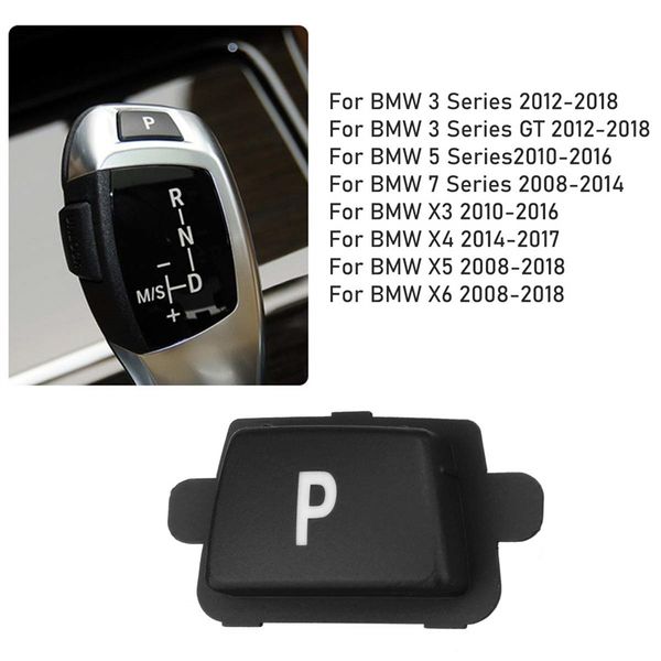 Sostituzione della copertura dei pulsanti di parcheggio della leva del pomello del cambio del pulsante P del cambio dell'automobile per BMW 3' F30/F31/F34 5' F10/F11 7' F01/F02 X4 F26 X5 E70/F15 X6 E71/F16 Parti