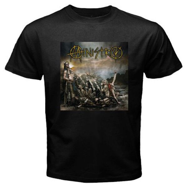 

new ministry logo men's black t-shirt size s to 3xl 100% cotton, White;black