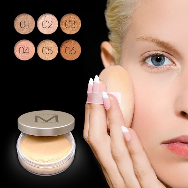 MISS ROSE 12 colores Monochrome Fixed Loose Powder Foundation Face Mineral Palette Maquillaje de contorno