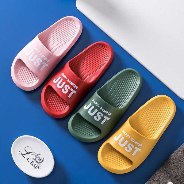 

summer sandals simple english home bathroom bath female summer outdoor couple new slippers male, Black
