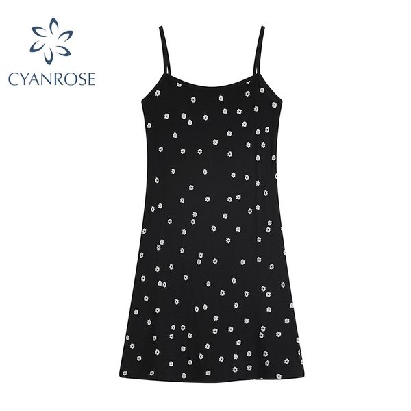 

summer streetwear black one-neck halter print women's dress sleeveless dress fashion new party a-line mini lady dress 210417, Black;gray