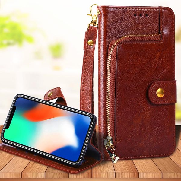 

for huawei mate 30 20 rs 10 pro 9 lite fashion zipper wallet bag flip leather case lanyard card slots stand phone cover cell cases