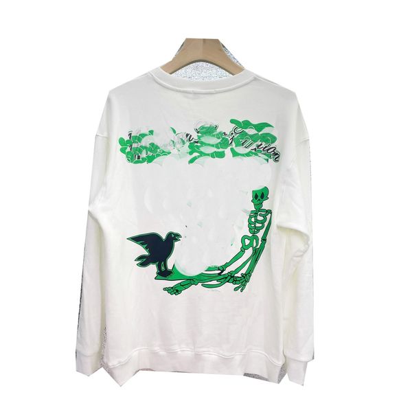 

designer brand green sweatshirts letter pullover sclassic style, upper body relaxed and comfortable leisure, foam process to increase the th, Black