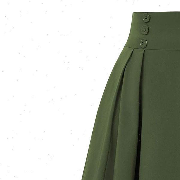 

fashion casual with pockets vintage women skirt high waist pleated plus size bohemia harajuku summer, Black