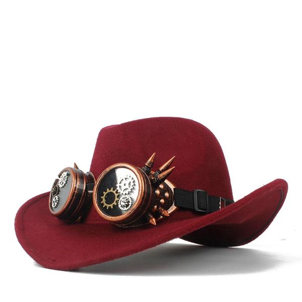 

cloches 2021 child kids steapunk hollow western cowboy hat roll-up brim boy girl outblack sombrero hombre jazz cap size 52-54, Blue;gray