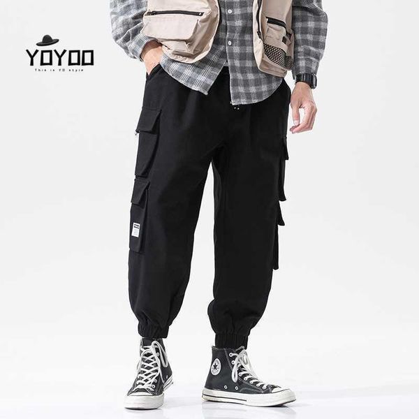 

men's pants yoyoo winter cotton men clothing oversized streetwear cargo casual loose man1, Black