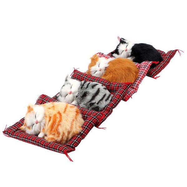 

interior decorations lovely plush kittens doll toy dashboard decoration car-styling car ornaments cute simulation sleeping cats