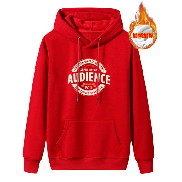 

Hoodie pocket sweater Pullover 2021 new men's large sports autumn Plush coat, Black