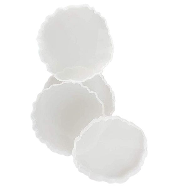 

craft tools 4pcs resin molds, epoxy molds,silicone molds for making slices,coasters, home decoration