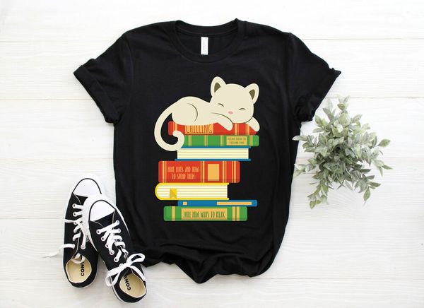

reading t-shirt funny reading shirt gift for friend, White;black