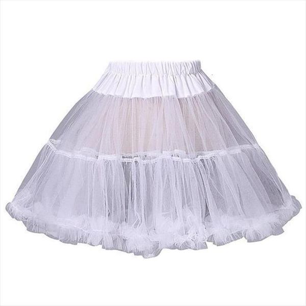 

girls ruffled short petticoat women skirts solid white color fluffy bubble tutu skirt puffy half slip prom crinoline underskirt no, Black