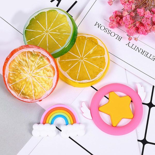 

30pcs simulation orange slices lifelike diy ornaments supplies fruit adornments showcase window pography props (yellow) party decoration