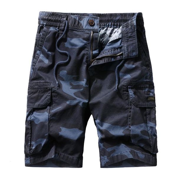 

men's shorts camouflage summer cargo men cotton camo casual tactical military denim short pants multi pockets plus size overalls, White;black