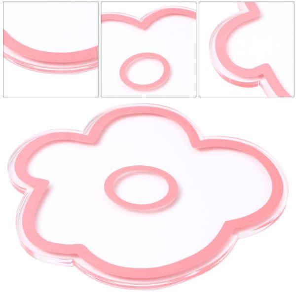 

mats & pads 1pc acrylic flower style table mat practical heat insulation placemat