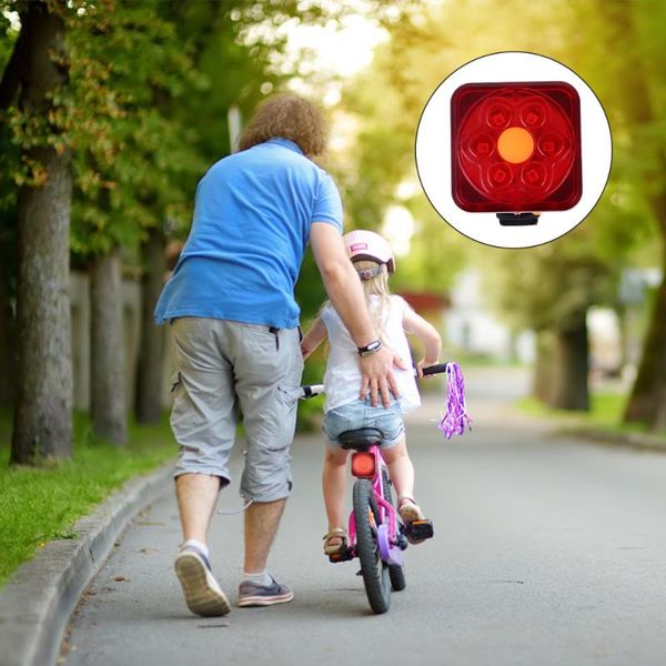 

bike lights 1pc square signal light tail taillight lamp cycling