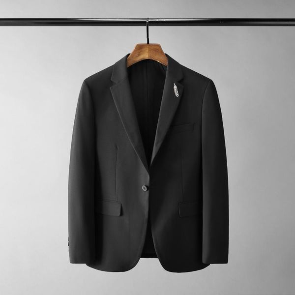 

men's suits & blazers black grey prom men luxury metal feather brooch single button blazer fashion slim fit party man 5xl, White;black