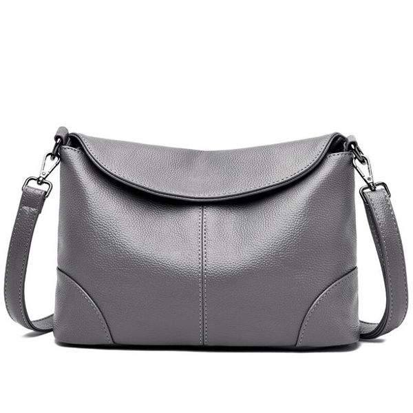 

hbp genuine black leather shoulder bags women's handbag pochette crossbody messenger bag