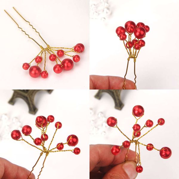 

hairpin accessories chinese style dish cereal clothing japanese and korean brides brand headdress red fresh u-shaped hairpin hair, Golden;silver