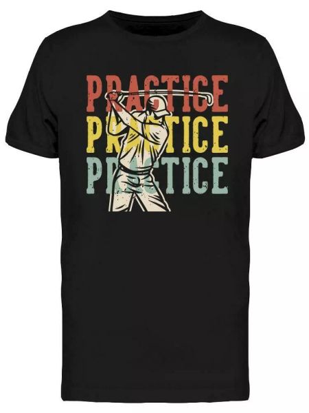 

Practice Vintage Quote Tee Men's -Image by Shutterstock, White;black