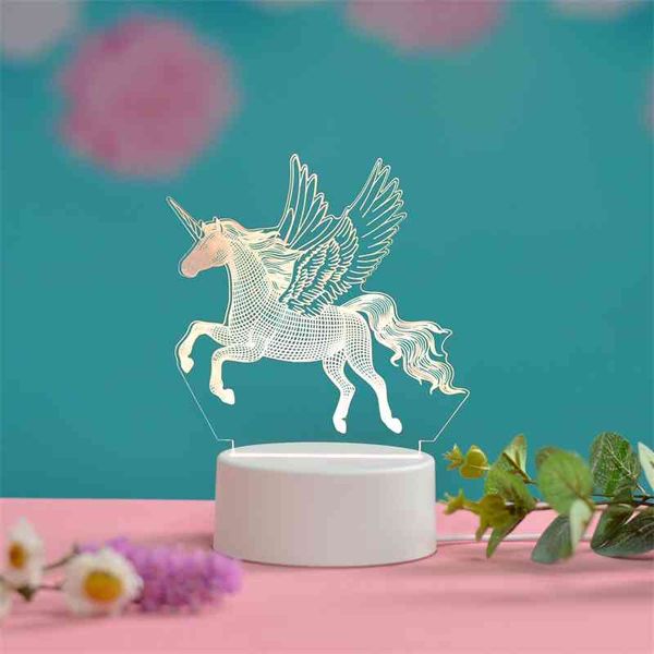 

3d night light bedroom decorative table creative gift plug in led lamp