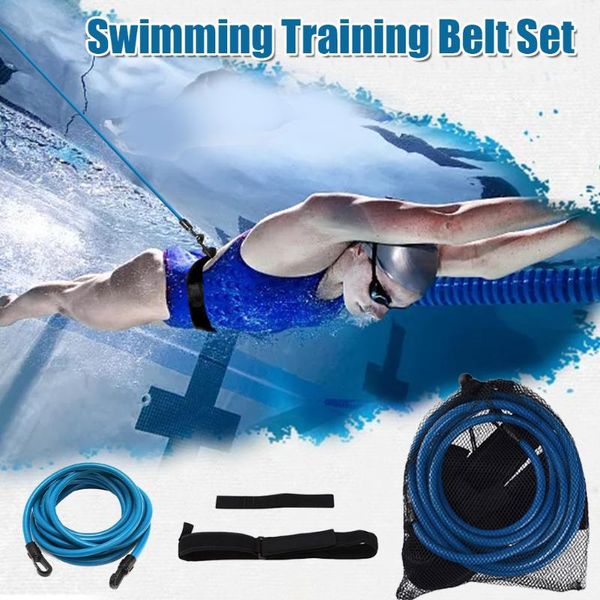 

resistance bands swim training belts bungee cords tether stationary swimming harness static belt set