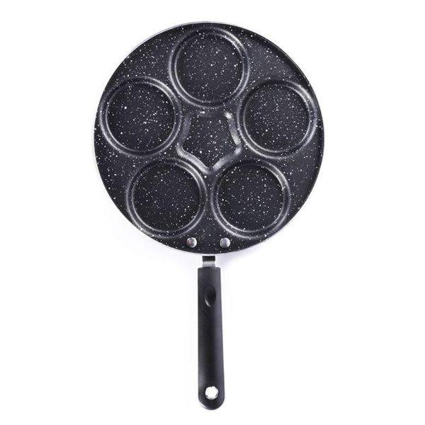 

pans 5 holes eggs frying pot omelet pan non-stick egg pancake steak omelette kitchen cooking breakfast maker