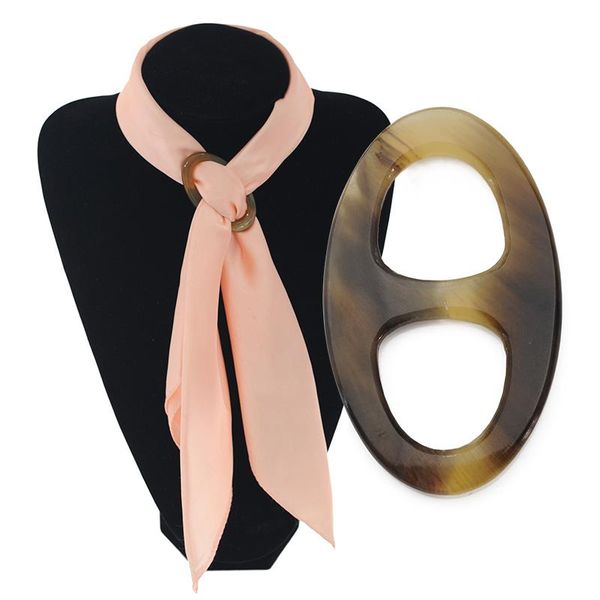 

pins, brooches horn and pig nose scarf chain.scarves buckle, Gray