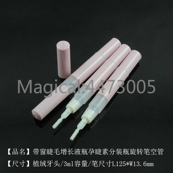 

10/30/100pcs 3ml empty diy makeup pink rotating pen lip gloss eyelash growth liquid bottle ciliary hormone storage bottles & jars