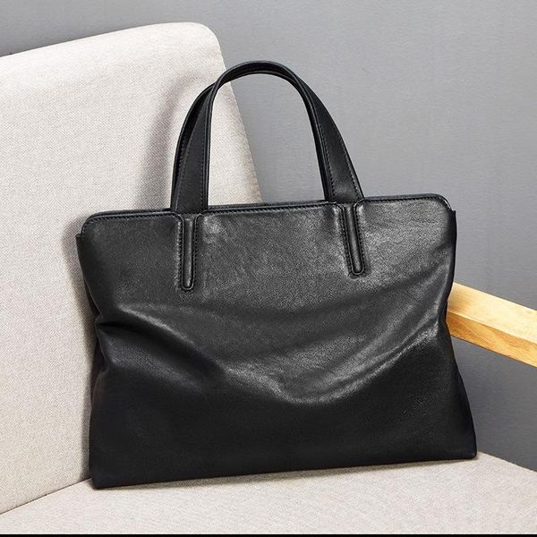 

briefcases men genuine leather 13 inch work lapbag briefcase shoulder office 37x5.5x27cm bolso hombrev luggage bags ab50gwb