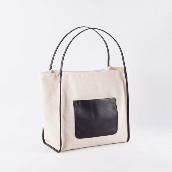 

21 summer japanese women's bag large capacity canvas simple commuting shoulder bag tote, Black;red